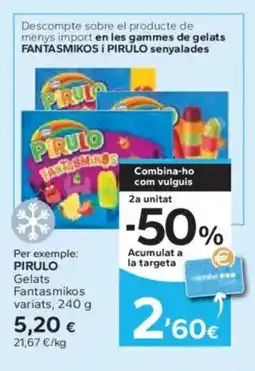 Caprabo PIRULO Gelats Fantasmikos variats oferta