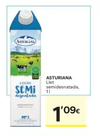 Caprabo ASTURIANA Llet semidesnatada oferta