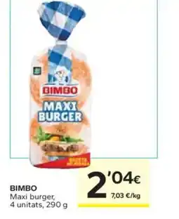 Caprabo BIMBO Maxi burger oferta