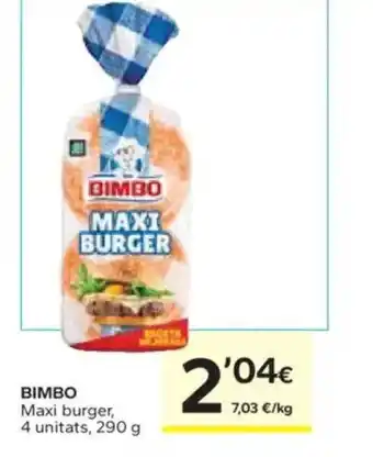 Caprabo BIMBO Maxi burger oferta