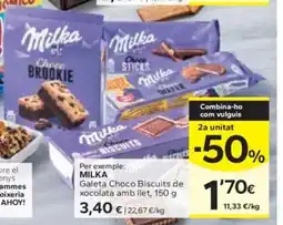 Caprabo MILKA Galeta Choco Biscuits de xocolata amb llet, oferta