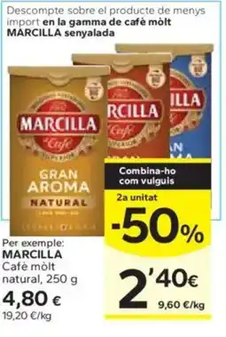 Caprabo MARCILLA Cafè molt natural oferta