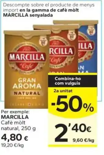 Caprabo MARCILLA Cafè molt natural oferta