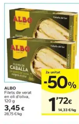Caprabo ALBO Filets de verat en oli d'oliva oferta