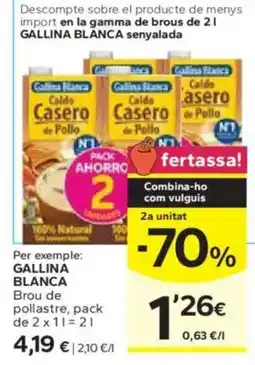 Caprabo GALLINA BLANCA Brou de pollastre oferta
