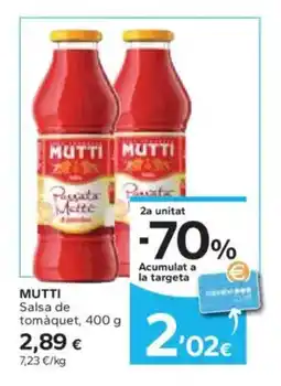 Caprabo MUTTI Salsa de tomàquet oferta