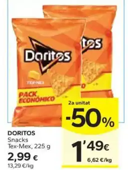 Caprabo DORITOS Snacks Tex-Mex oferta