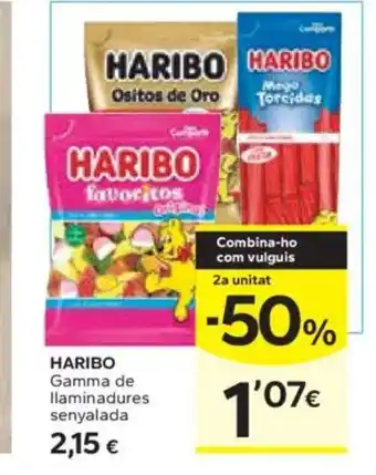 Caprabo HARIBO Gamma de llaminadures senyalada oferta