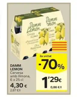 Caprabo DAMM LEMON Cervesa amb llimona oferta