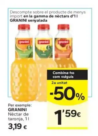 Caprabo GRANINI Nectar de taronja oferta