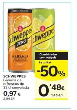 Caprabo SCHWEPPES Gamma de refrescos oferta