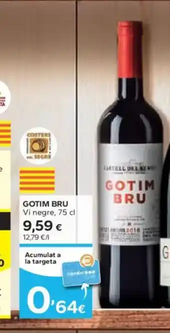 Caprabo GOTIM BRU Vi negre oferta