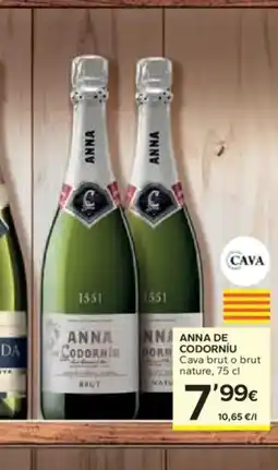 Caprabo ANNA DE CODORNIU Cava brut o brut nature oferta
