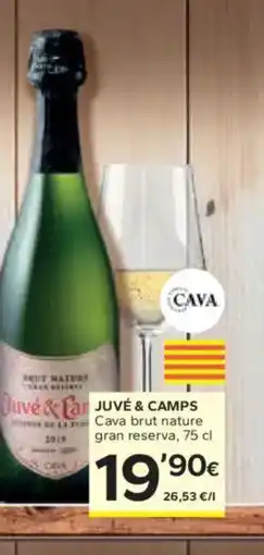 Caprabo JUVE & CAMPS Cava brut nature gran reserva oferta