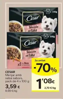 Caprabo CESAR Menjar amb salsa sabors oferta