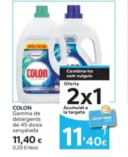 Caprabo COLON Gamma de detergents de 45 dosis senyalada oferta