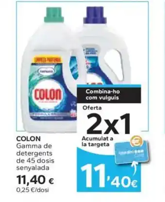 Caprabo COLON Gamma de detergents de 45 dosis senyalada oferta