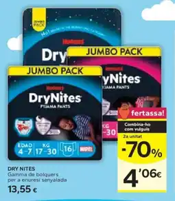 Caprabo DRY NITES Gamma de bolquers oferta