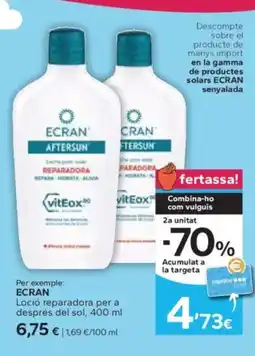 Caprabo ECRAN Loció reparadora per a després del sol oferta