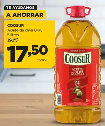 Alimerka COOSUR Aceite de oliva 0.4º oferta
