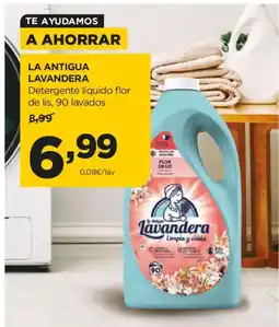 Alimerka LA ANTIGUA LAVANDERA Detergente líquido flor de lis, 90 lavados oferta