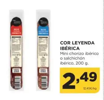 Alimerka COR LEYENDA IBÉRICA Mini chorizo ibérico o salchichón oferta