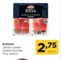 Alimerka ELPOZO Jamón curado medias lonchas oferta