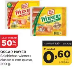 Alimerka OSCAR MAYER Salchichas wieners classic o con queso oferta