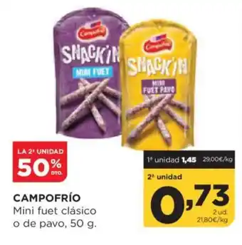 Alimerka CAMPOFRÍO Mini fuet clásico o de pavo oferta