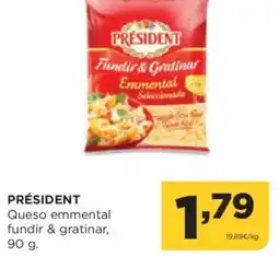 Alimerka PRÉSIDENT Fundir&Gratinar Emmental Seleccionado oferta