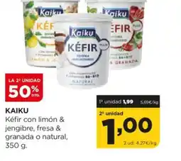 Alimerka KAIKU Kéfir con limón & jengibre, fresa & granada o natural oferta