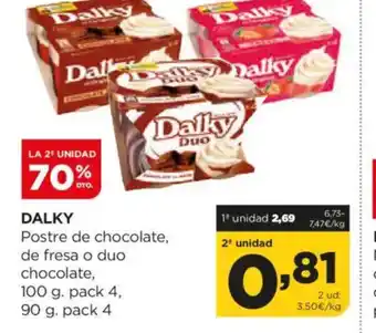 Alimerka DALKY Postre de chocolate de fresa o duo chocolate oferta