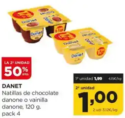 Alimerka DANET Natillas de chocolate danone o vainilla danone oferta