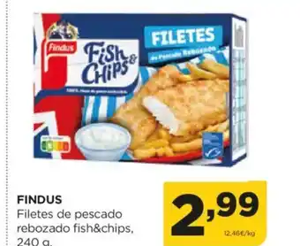 Alimerka FINDUS Filetes de pescado rebozado fish&chips oferta