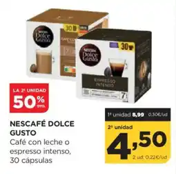 Alimerka NESCAFÉ DOLCE GUSTO Café con leche o espresso intenso, 30 cápsulas oferta