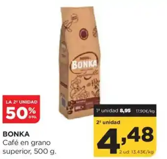 Alimerka BONKA Café en grano superior oferta