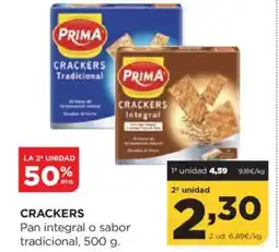 Alimerka CRACKERS Pan integral o sabor tradicional oferta