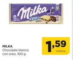 Alimerka MILKA Chocolate blanco con oreo oferta