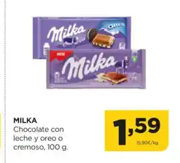 Alimerka MILKA Chocolate con leche y oreo o cremoso oferta