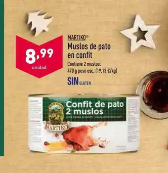 ALDI Martiko Muslos De Pato En Confit oferta