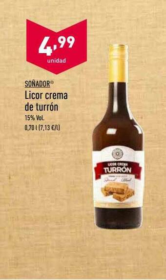 ALDI Soñador Licor Crema De Turrón oferta