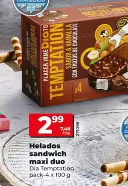 Dia Dia temptation - helados sandwich maxi duo oferta