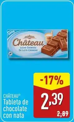 ALDI Château - tableta de chocolate con nata oferta