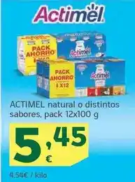 HiperDino Actimel - natural o distintos sabores oferta