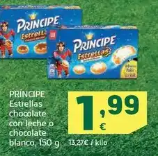 HiperDino Príncipe - estrellas chocolate con leche o chocolate blanco oferta