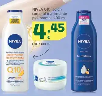 HiperDino Nivea - q10 locion corporal reafirmante piel normal oferta