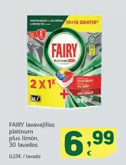 HiperDino Fairy - lavavajillas platinum plus limón oferta