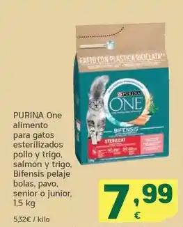 HiperDino Purina one - alimento para gatos esterilizados pollo y trigo oferta