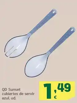 HiperDino Qd sunset cubiertos de servir azul oferta