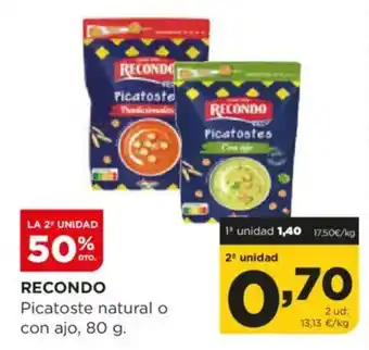 Alimerka RECONDO Picatoste natural o con ajo oferta